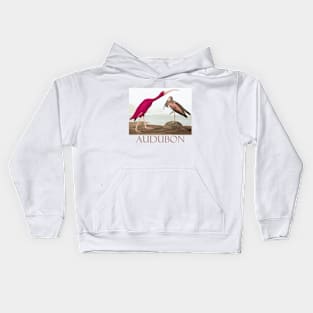 Scarlet Ibis by John James Audubon Kids Hoodie